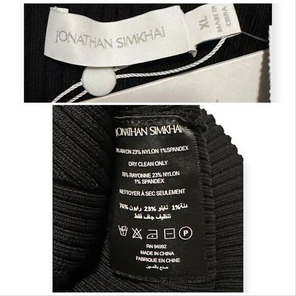 Jonathan Simkhai Isabelle Off-the-shoulder Ruffled Ribbed-knit Top, XL, NWT - Picture 8 of 16